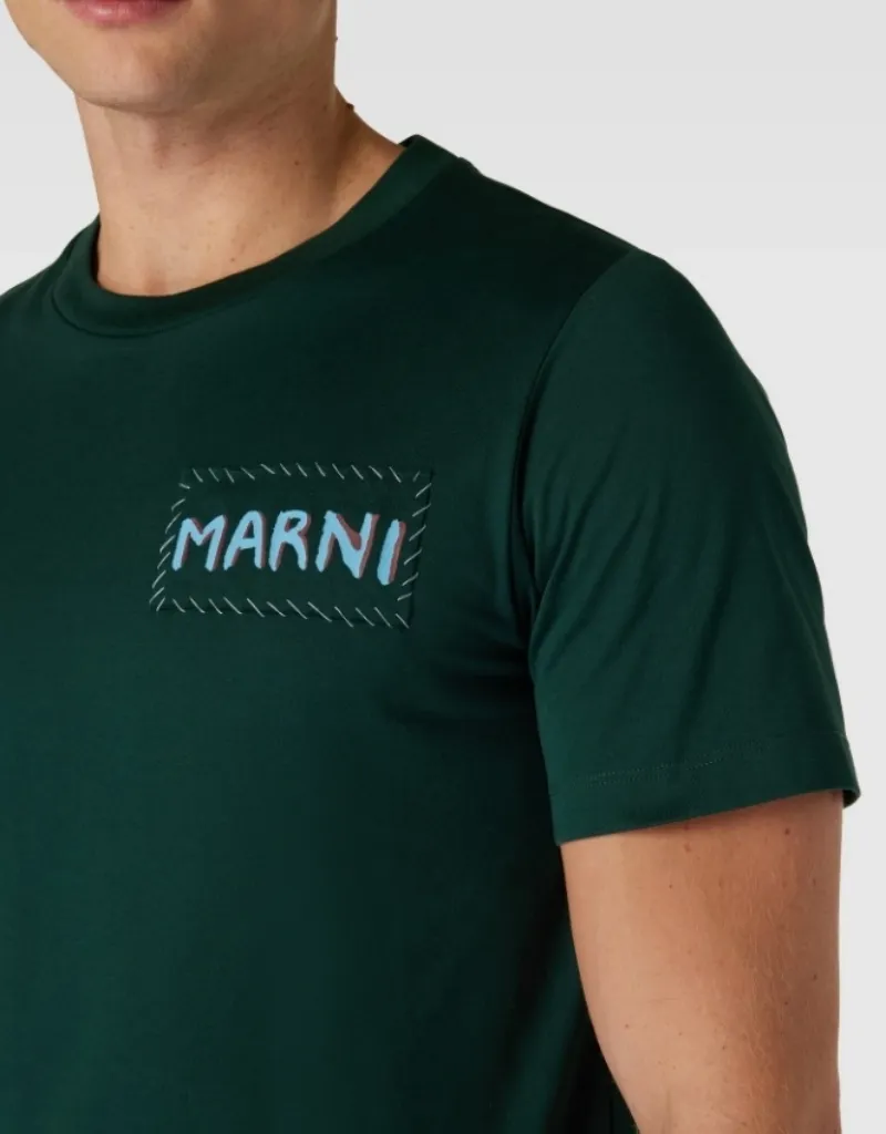 MARNI  |Unisex Street Style Cotton Short Sleeves Oversized Logo