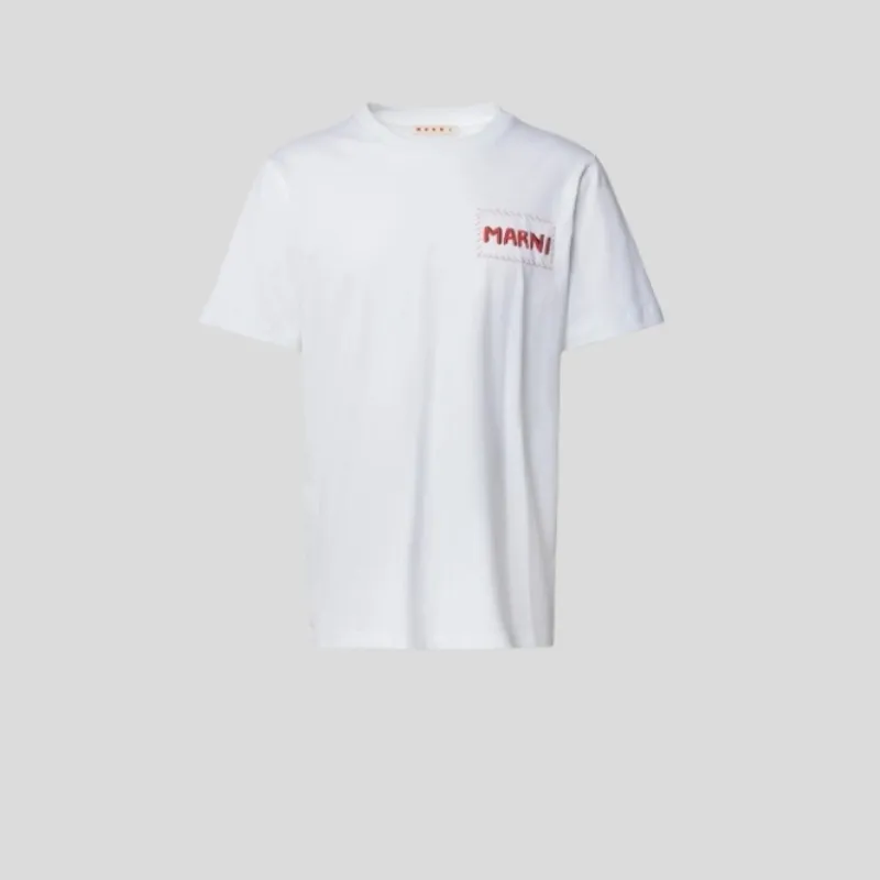 MARNI  |Unisex Street Style Cotton Short Sleeves Oversized Logo