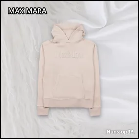 MaxMara  |Street Style Long Sleeves Plain Cotton Logo