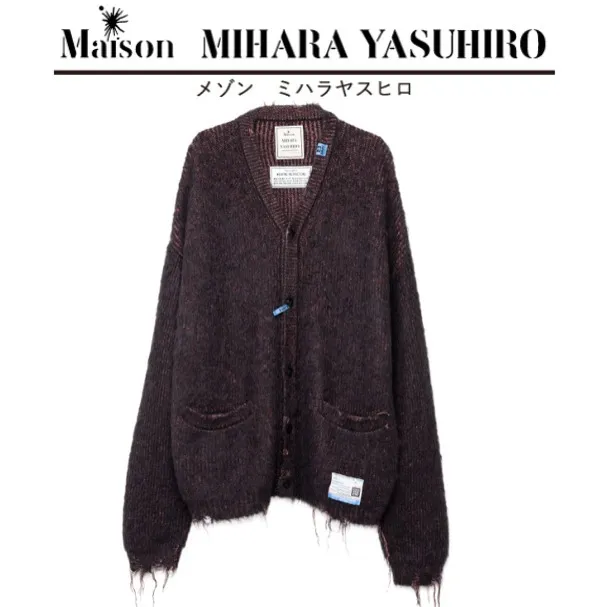 MIHARAYASUHIRO  |Street Style Plain Oversized Cardigans