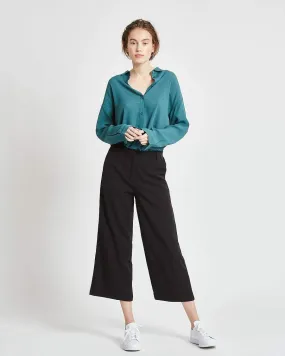 Minimum Culotta Casual Wide Leg Pant in Black