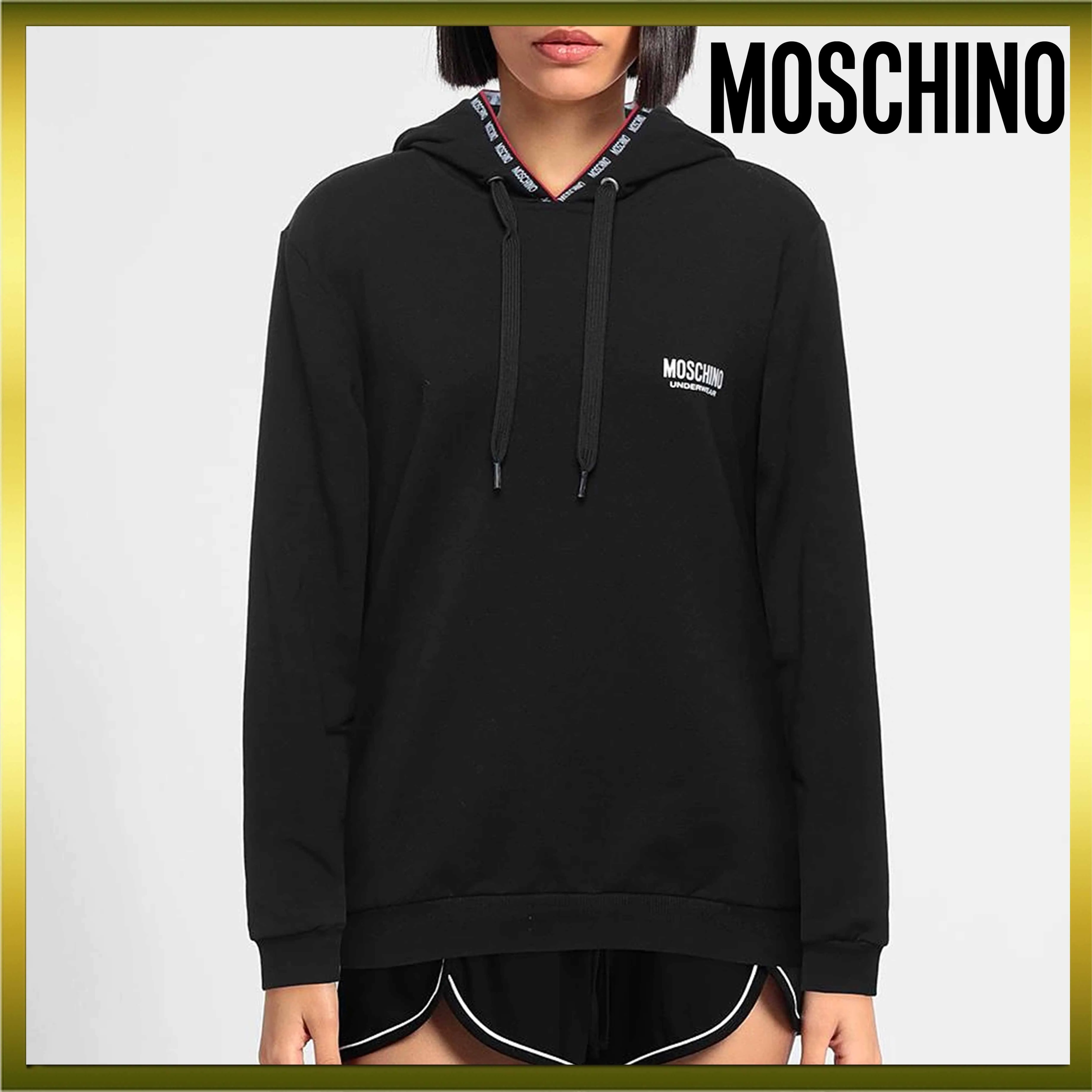 Moschino  |Unisex Street Style Long Sleeves Cotton Logo