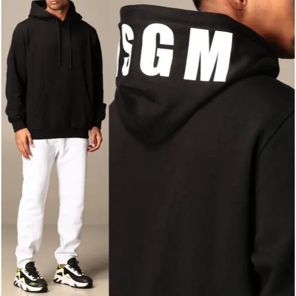 MSGM  |Unisex Street Style Cotton Logo Designers Hoodies