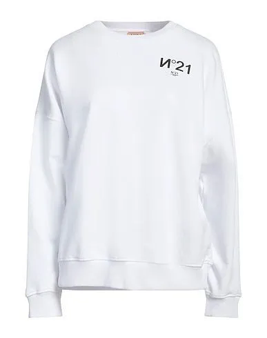 N21 numero ventuno  |Crew Neck Long Sleeves Plain Cotton Logo