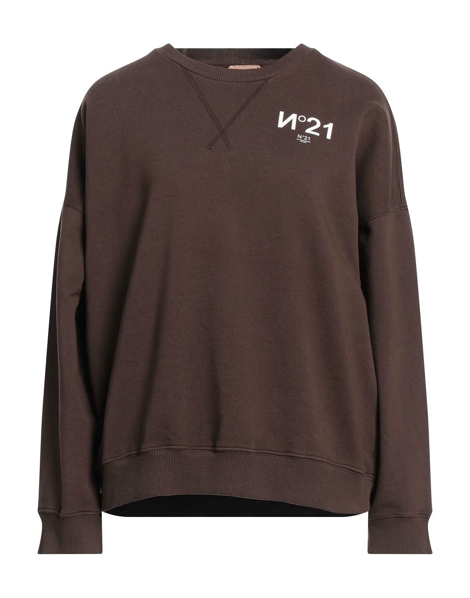 N21 numero ventuno  |Crew Neck Sweat Long Sleeves Plain Cotton Logo