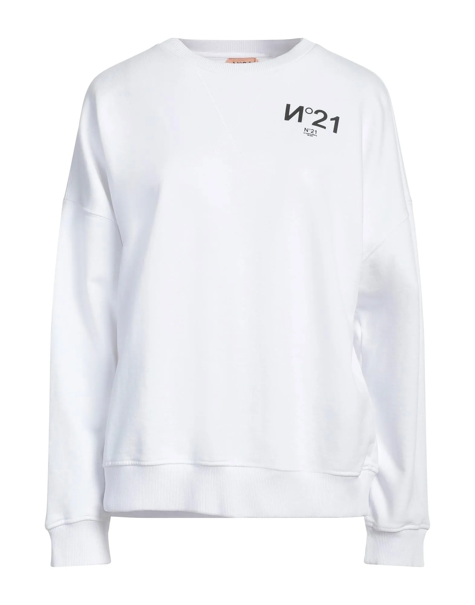 N21 numero ventuno  |Crew Neck Sweat Long Sleeves Plain Cotton Logo