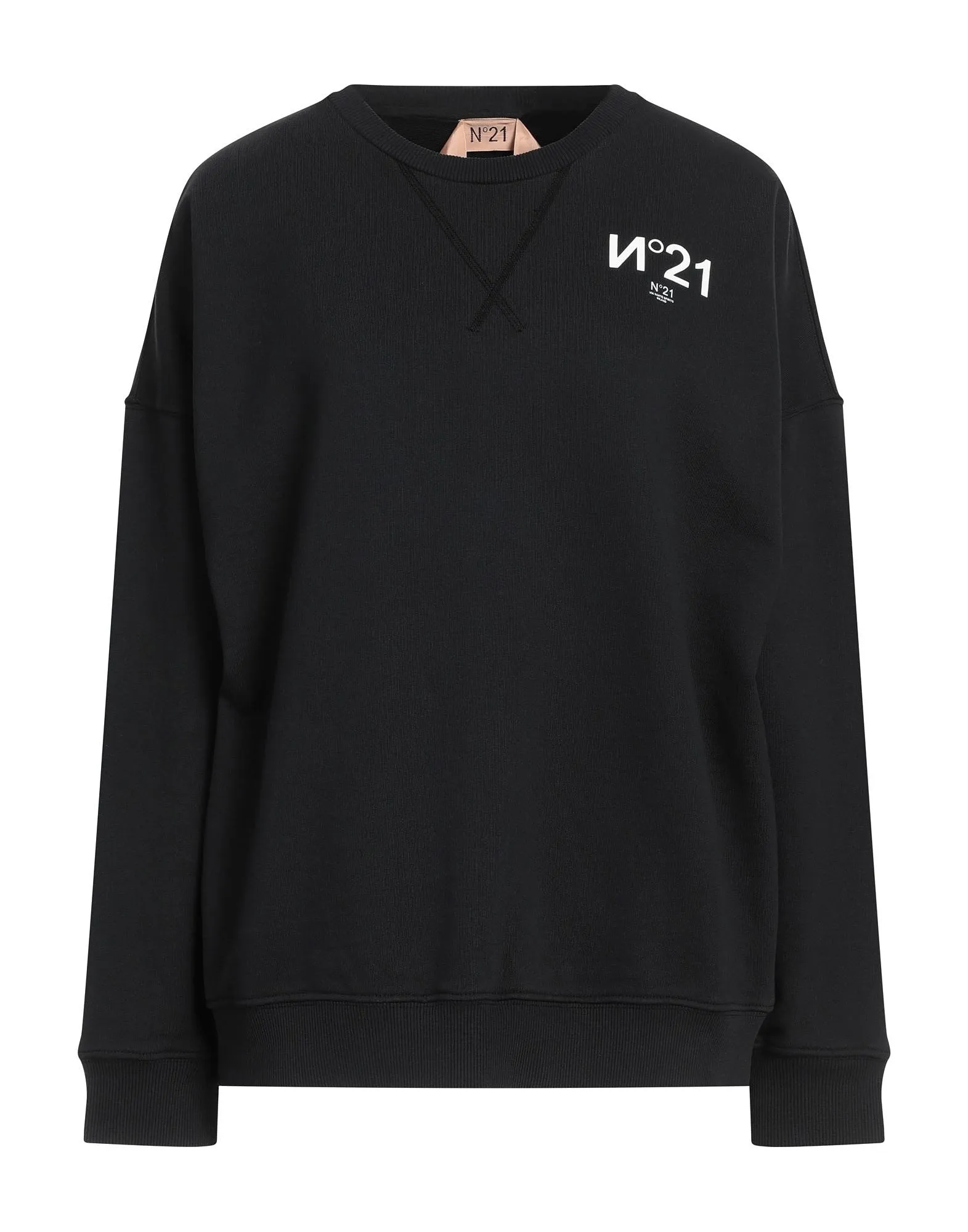 N21 numero ventuno  |Crew Neck Sweat Long Sleeves Plain Cotton Logo