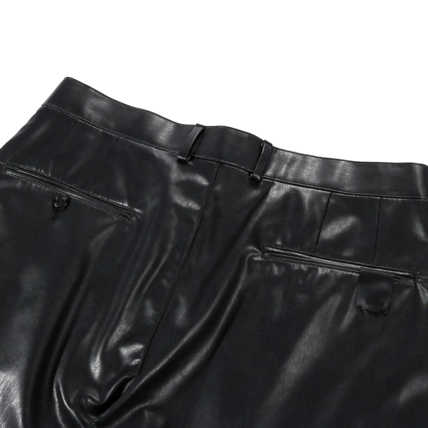 N.HOOLYWOOD 2211-PT50 HALF PANTS SYNTHETIC LEATHER BLACK