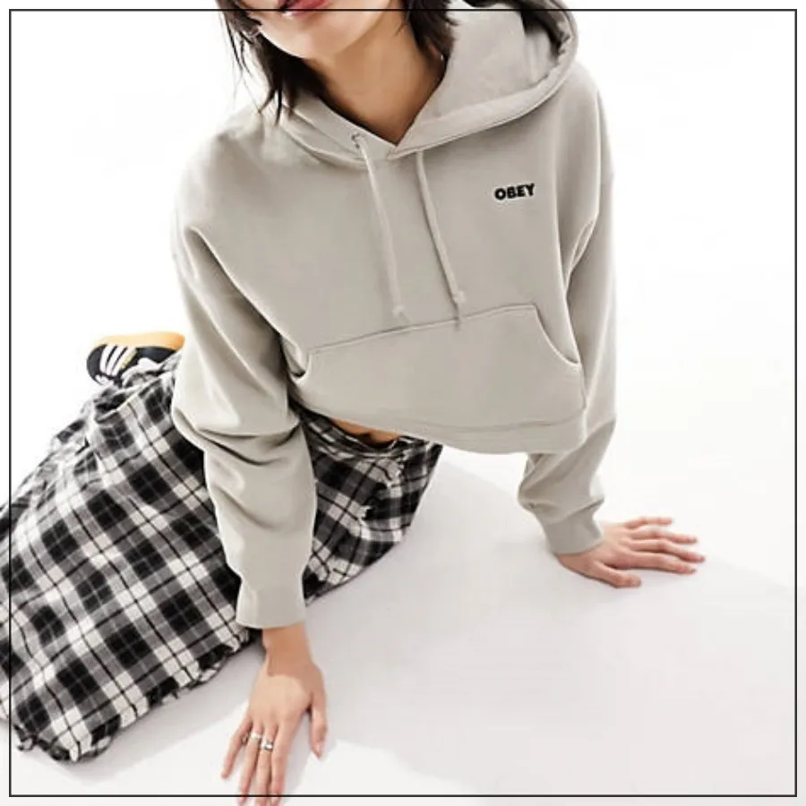 OBEY  |Street Style Long Sleeves Plain Logo Hoodies & Sweatshirts