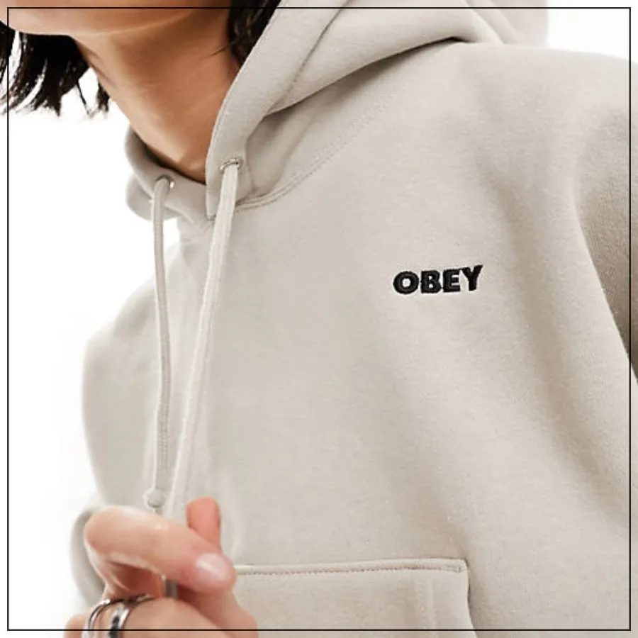 OBEY  |Street Style Long Sleeves Plain Logo Hoodies & Sweatshirts