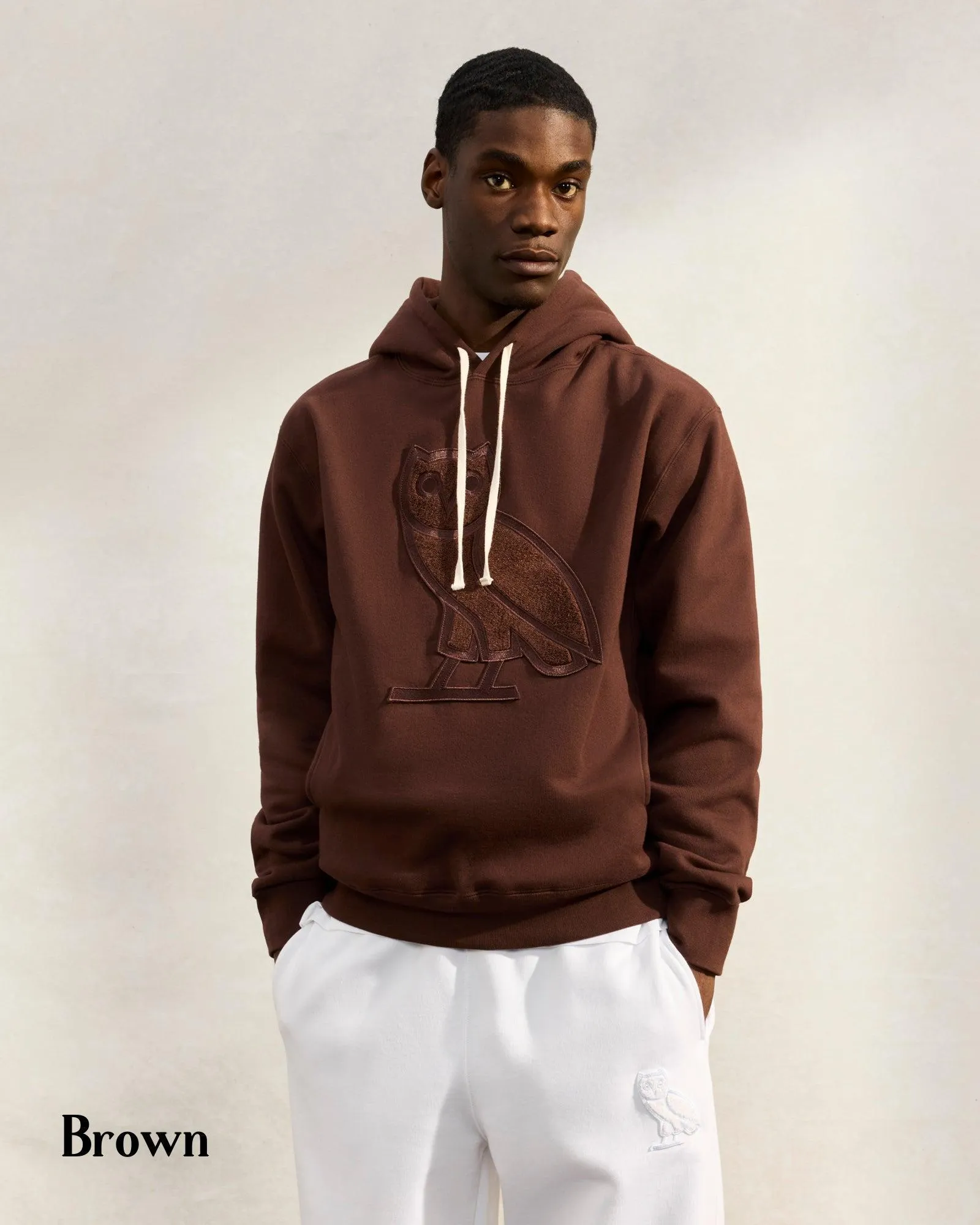 OCTOBERS VERY OWN  |Street Style Plain Cotton Logo Loungewear Hoodies