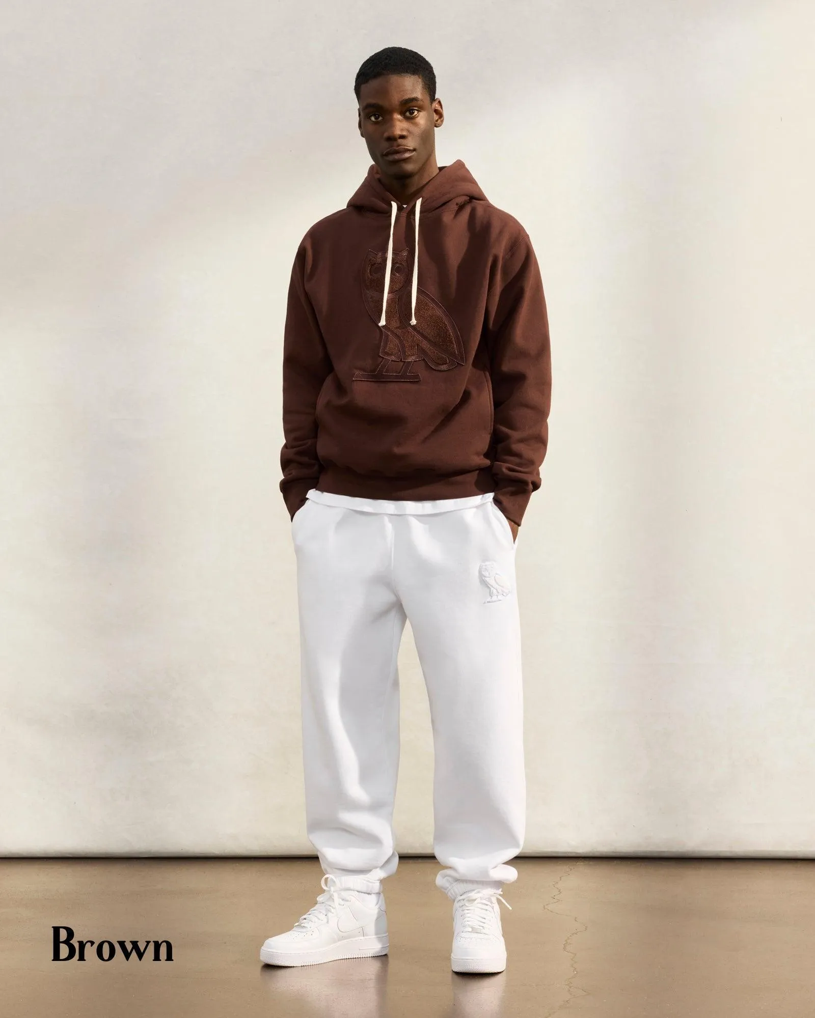 OCTOBERS VERY OWN  |Street Style Plain Cotton Logo Loungewear Hoodies