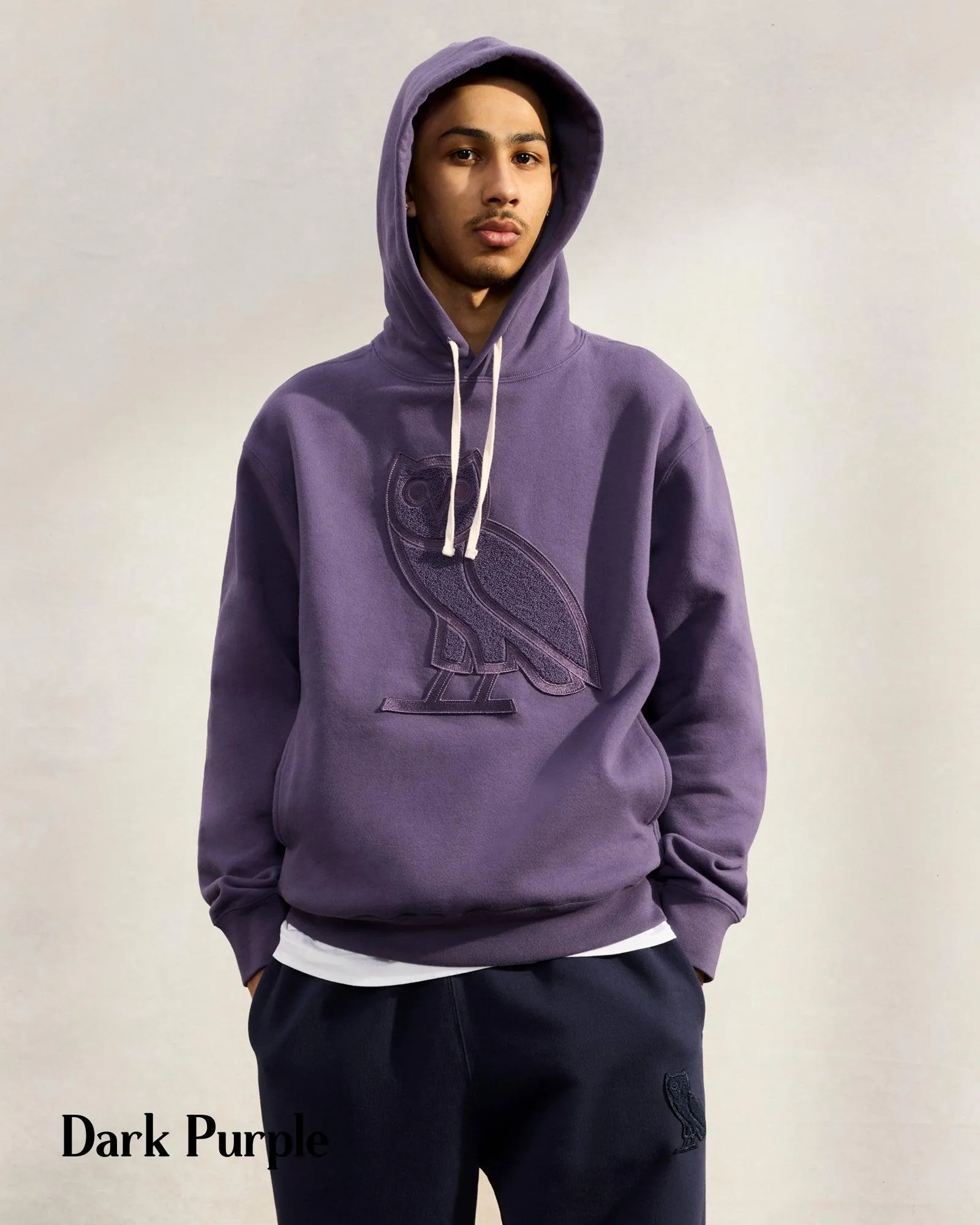 OCTOBERS VERY OWN  |Street Style Plain Cotton Logo Loungewear Hoodies