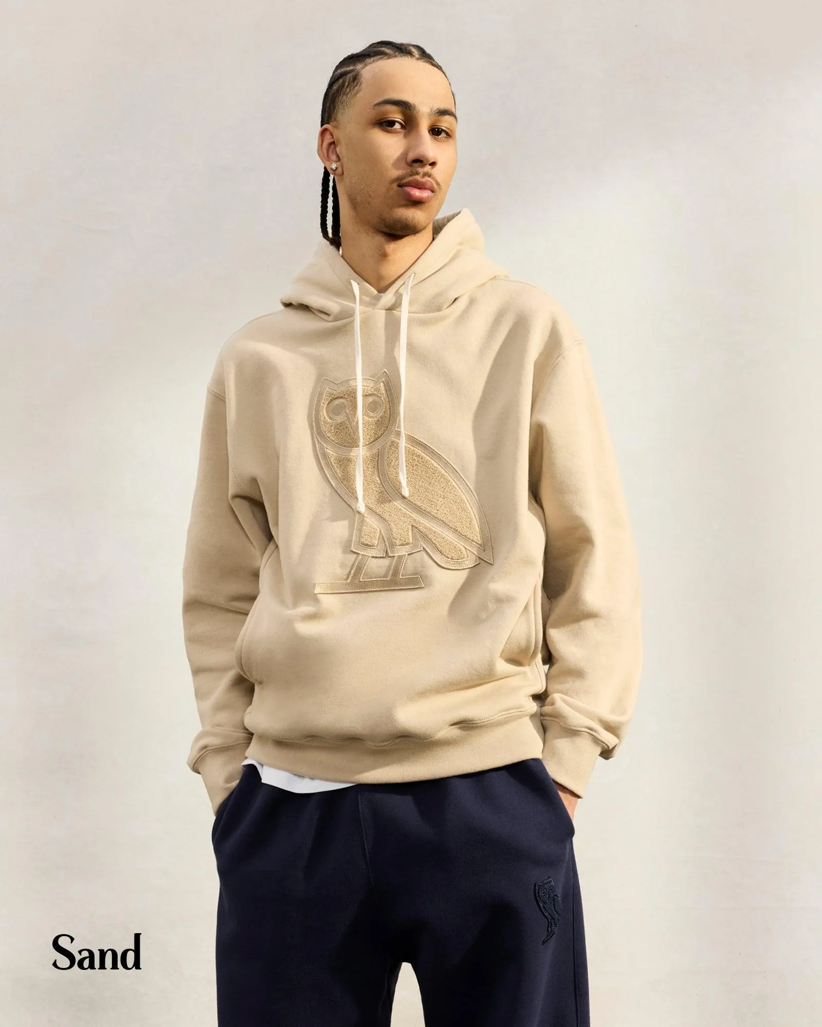 OCTOBERS VERY OWN  |Street Style Plain Cotton Logo Loungewear Hoodies