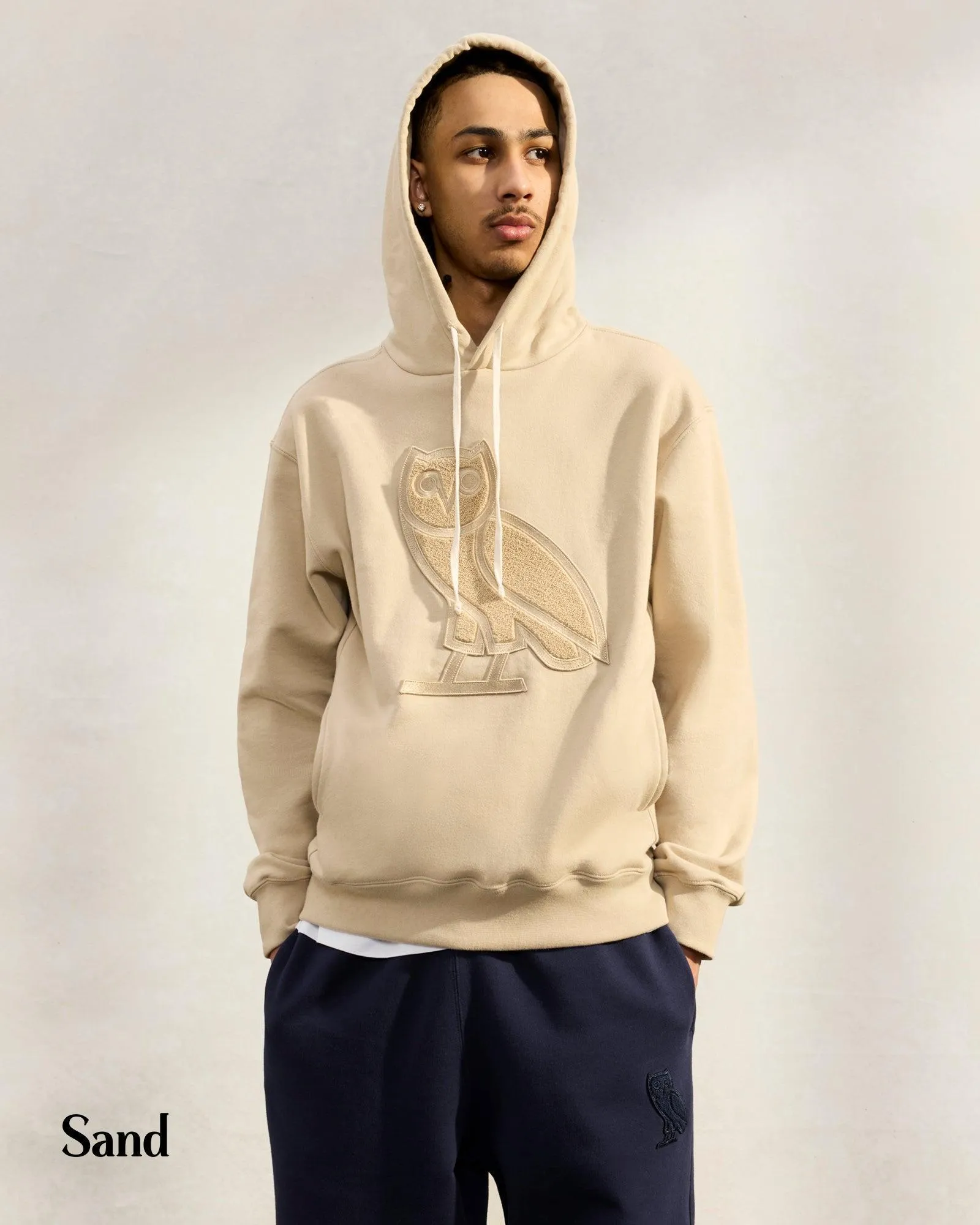 OCTOBERS VERY OWN  |Street Style Plain Cotton Logo Loungewear Hoodies