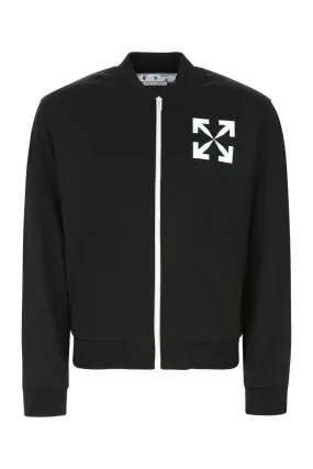 Off-White Logo Printed Long-Sleeved Track Jacket