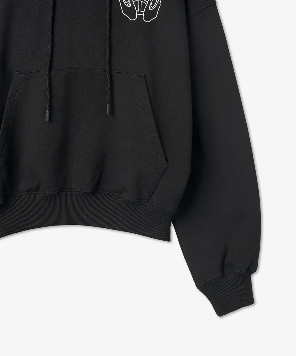 Off-White  |Street Style Long Sleeves Plain Logo Hoodies