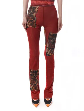 Ottolinger Mesh Cat Print Pants