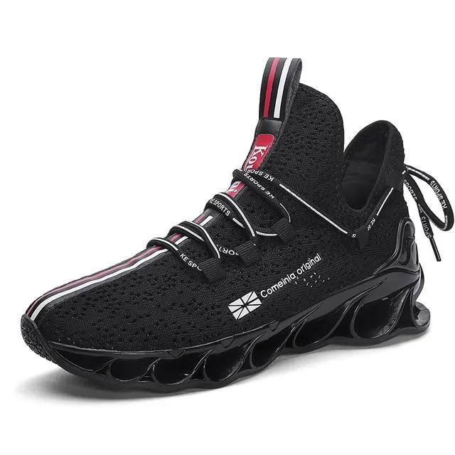 Outdoor Athletic Sports Breathable Black Running Sneakers for Men on Clearance