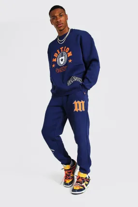 Oversized Edition Varsity Sweater Tracksuit