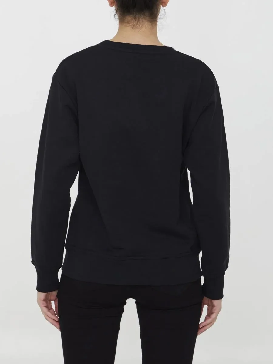 PATOU  |Crew Neck Long Sleeves Plain Cotton Logo