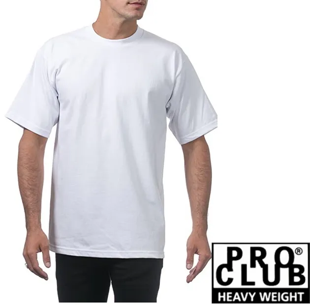 PRO CLUB  |Unisex Street Style V-Neck Plain Cotton Short Sleeves