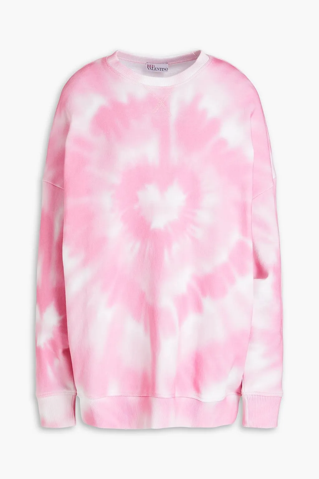 RED VALENTINO  |Heart Tie-dye Long Sleeves Cotton Logo Hoodies & Sweatshirts