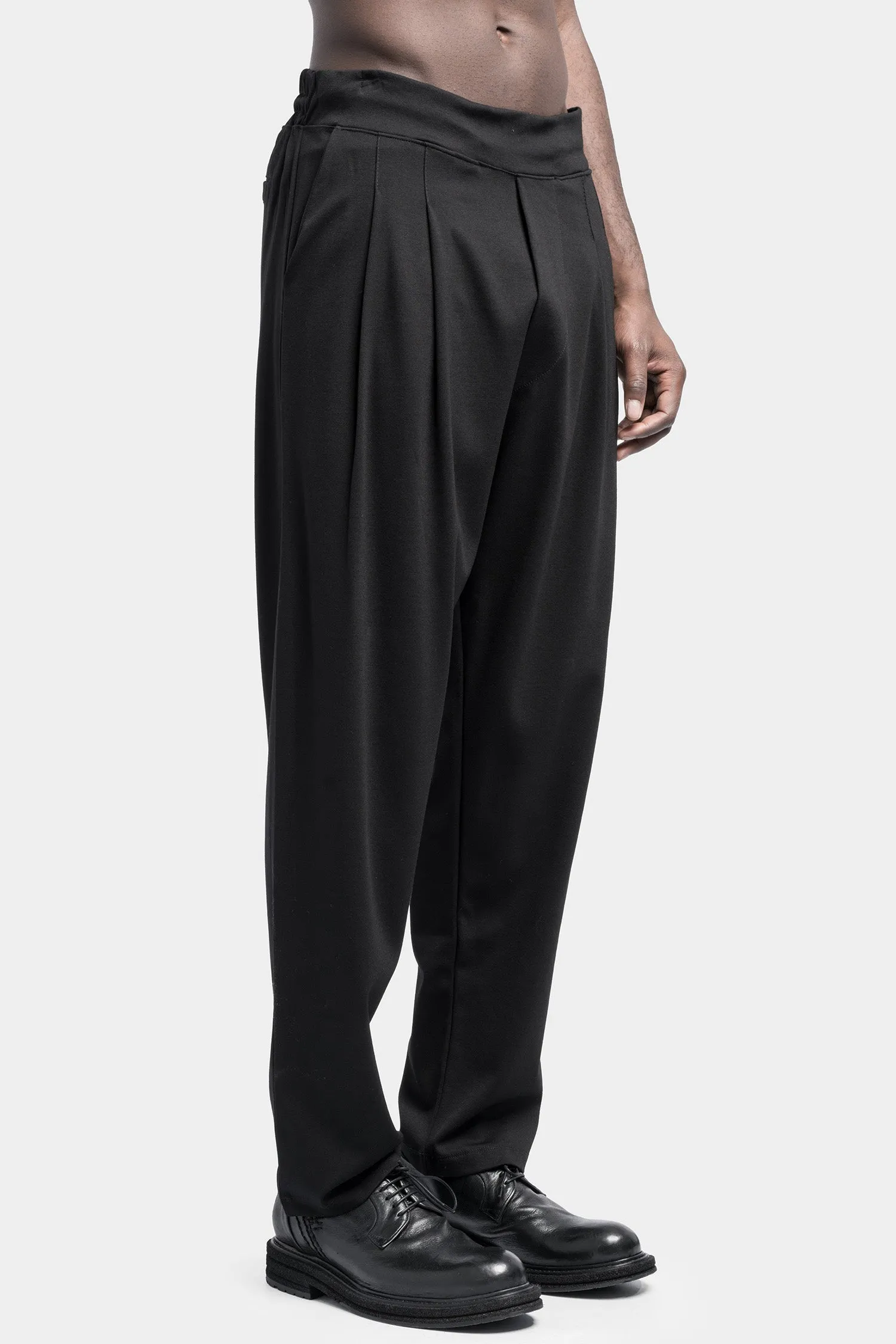 Relaxed viscose blend trousers