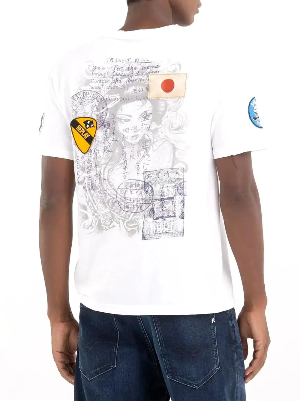 Replay T-shirt Uomo M6763 .000.23608p Bianco