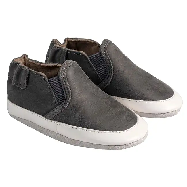 Robeez Soft Soles Liam Charcoal