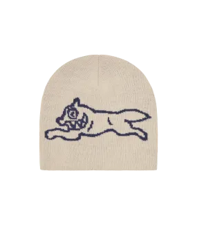 RUNNING DOG BEANIE - CREAM