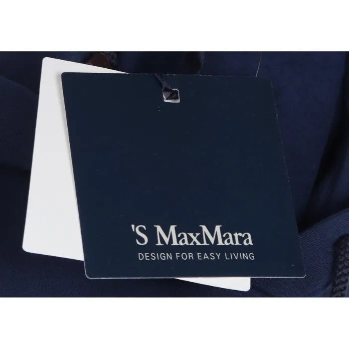 S Max Mara  |Long Sleeves Plain Cotton Logo Hoodies & Sweatshirts