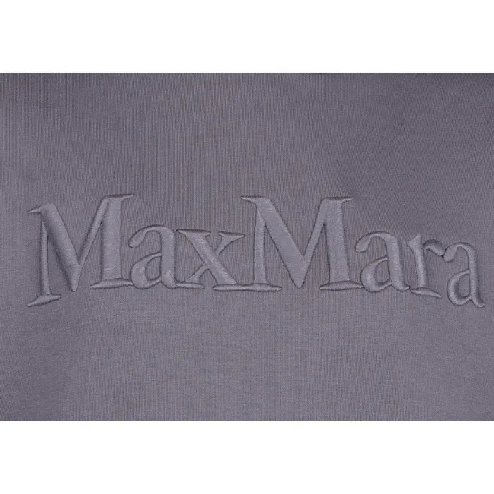 S Max Mara  |Long Sleeves Plain Cotton Logo Hoodies & Sweatshirts