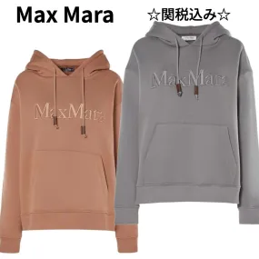 S Max Mara  |Long Sleeves Plain Cotton Oversized Logo