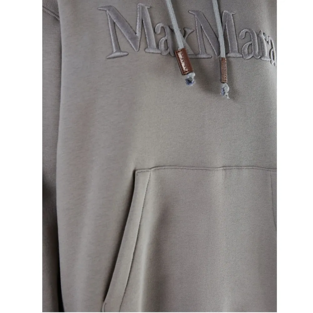 S Max Mara  |Long Sleeves Plain Cotton Oversized Logo