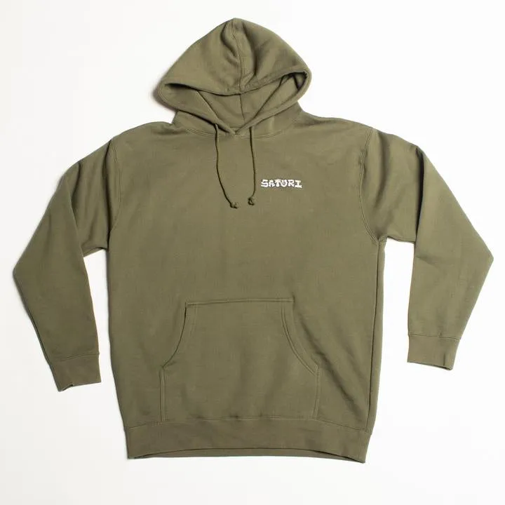 SATORI x BIGFOOT MEDITATE HOODIE - OLIVE