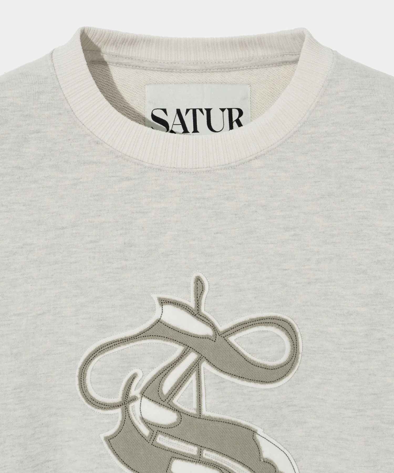 SATUR  |Unisex Street Style Long Sleeves Plain Oversized Logo