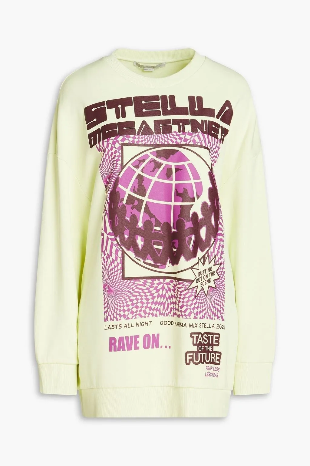 Stella McCartney  |Crew Neck Long Sleeves Cotton Oversized Logo