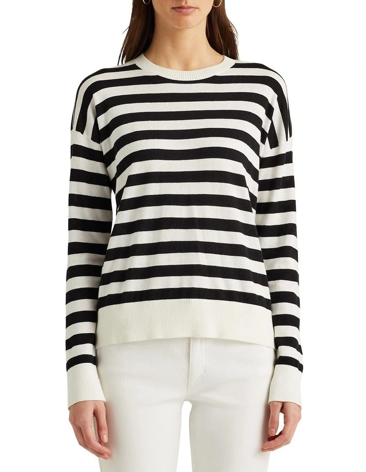 Striped Cotton-Modal Sweater