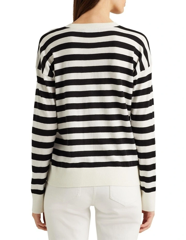 Striped Cotton-Modal Sweater