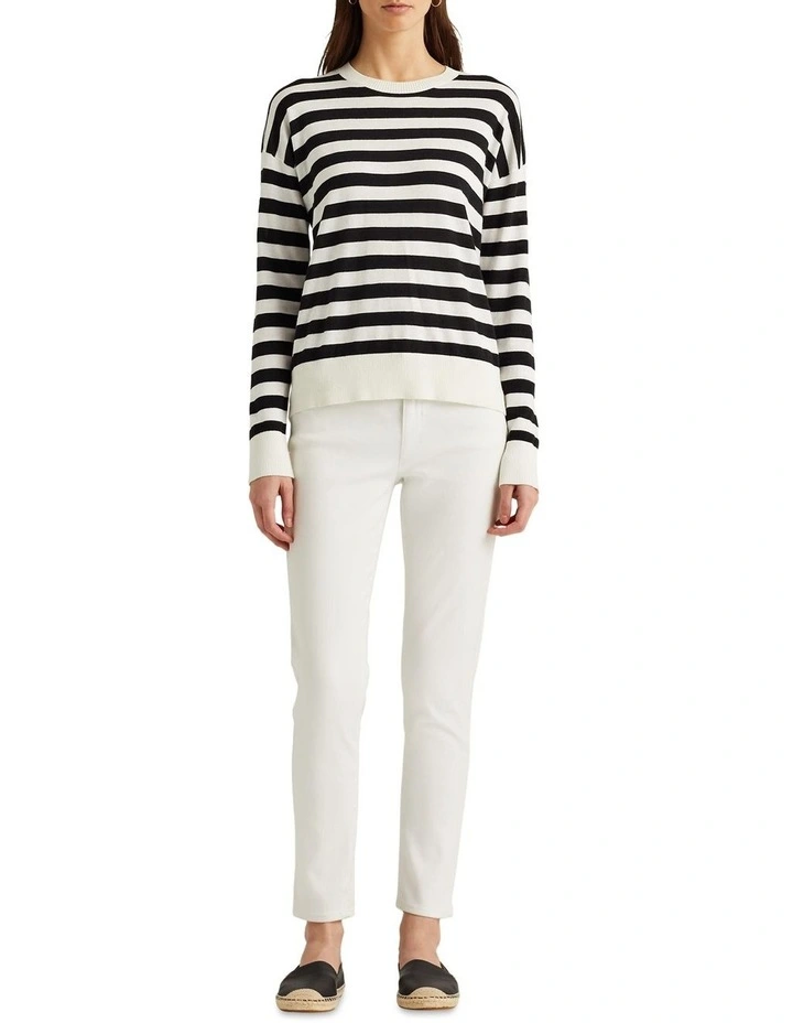 Striped Cotton-Modal Sweater