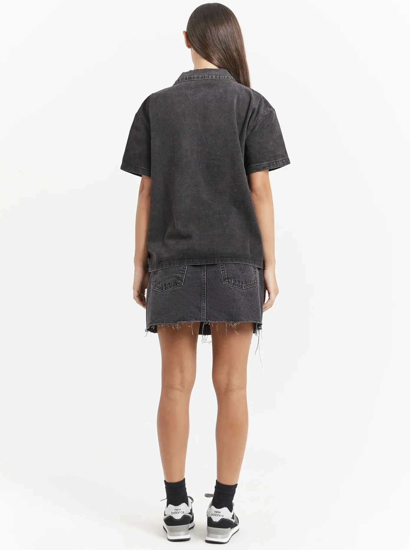 STUSSY  |Casual Style Denim Street Style Cotton Short Sleeves