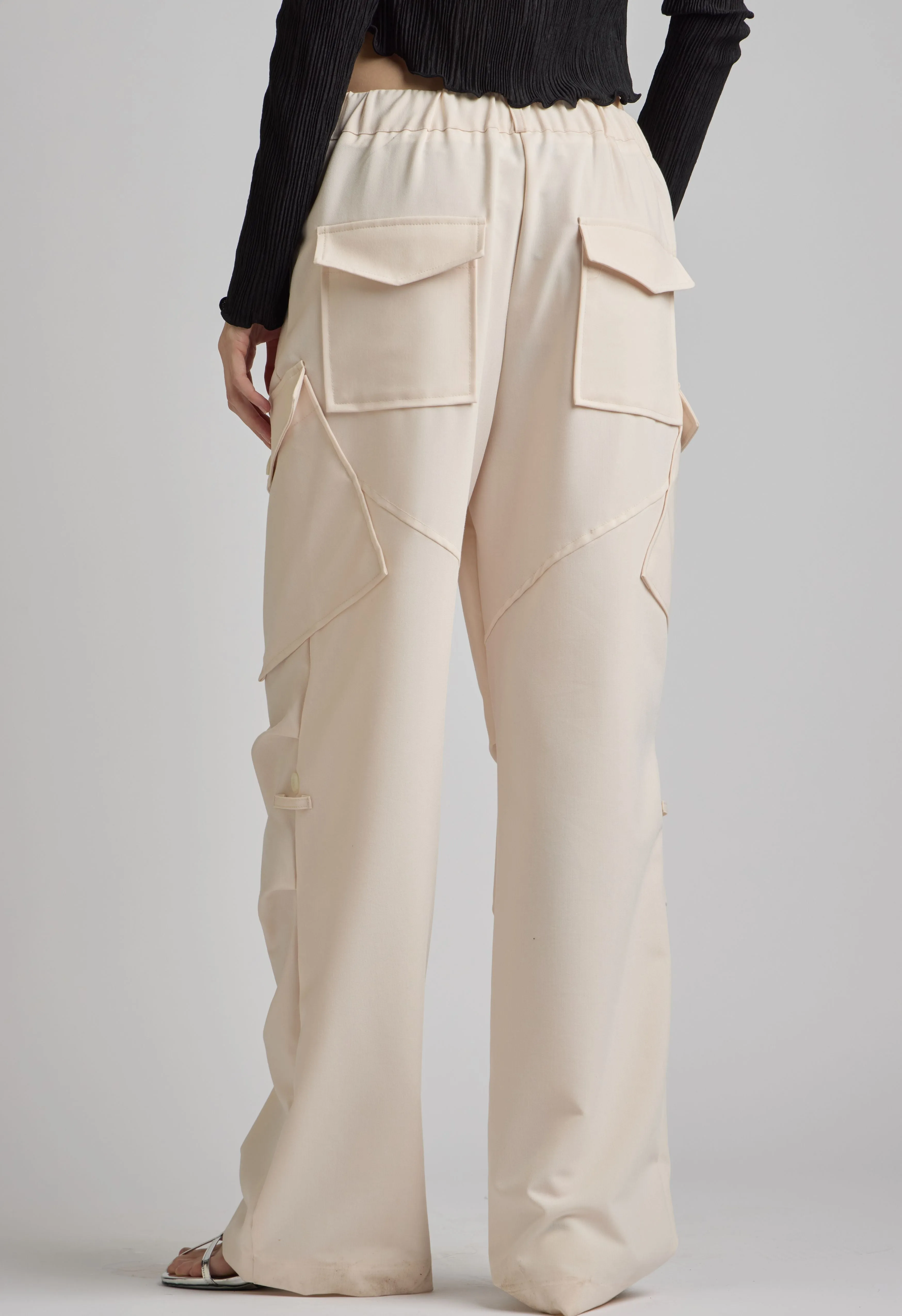 Talia Cargo Trouser in Beige