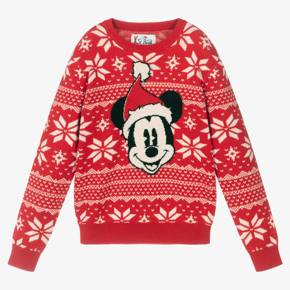 Teen Red Mickey Xmas Sweater