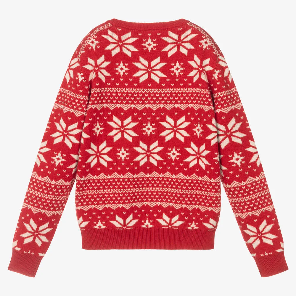 Teen Red Mickey Xmas Sweater