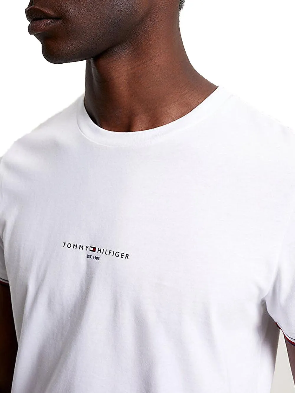 Tommy Hilfiger T-shirt Uomo Mw0mw32584 Bianco