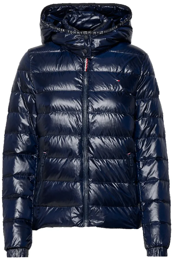 Tommy Hilfiger Women Jacket Two Tone Glossy Navy