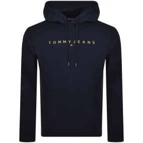 Tommy Jeans Regular Linear Gold Hoodie Navy