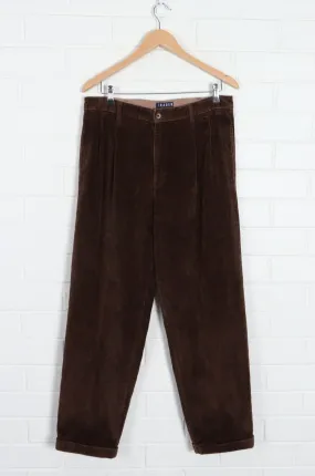 TRADER BAY Chocolate Brown Cord Cuffed Pants (34 x 30)