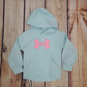 UA PINK GLITTLER APPLIQUE TEAL HOODIE